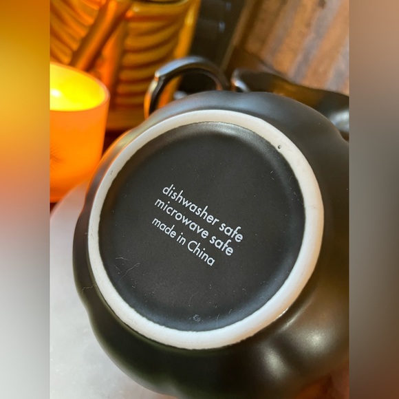 NWOT Black Matte Ceramic Sugar Bowl With Lid And Creamer Set - Picture 6 of 7